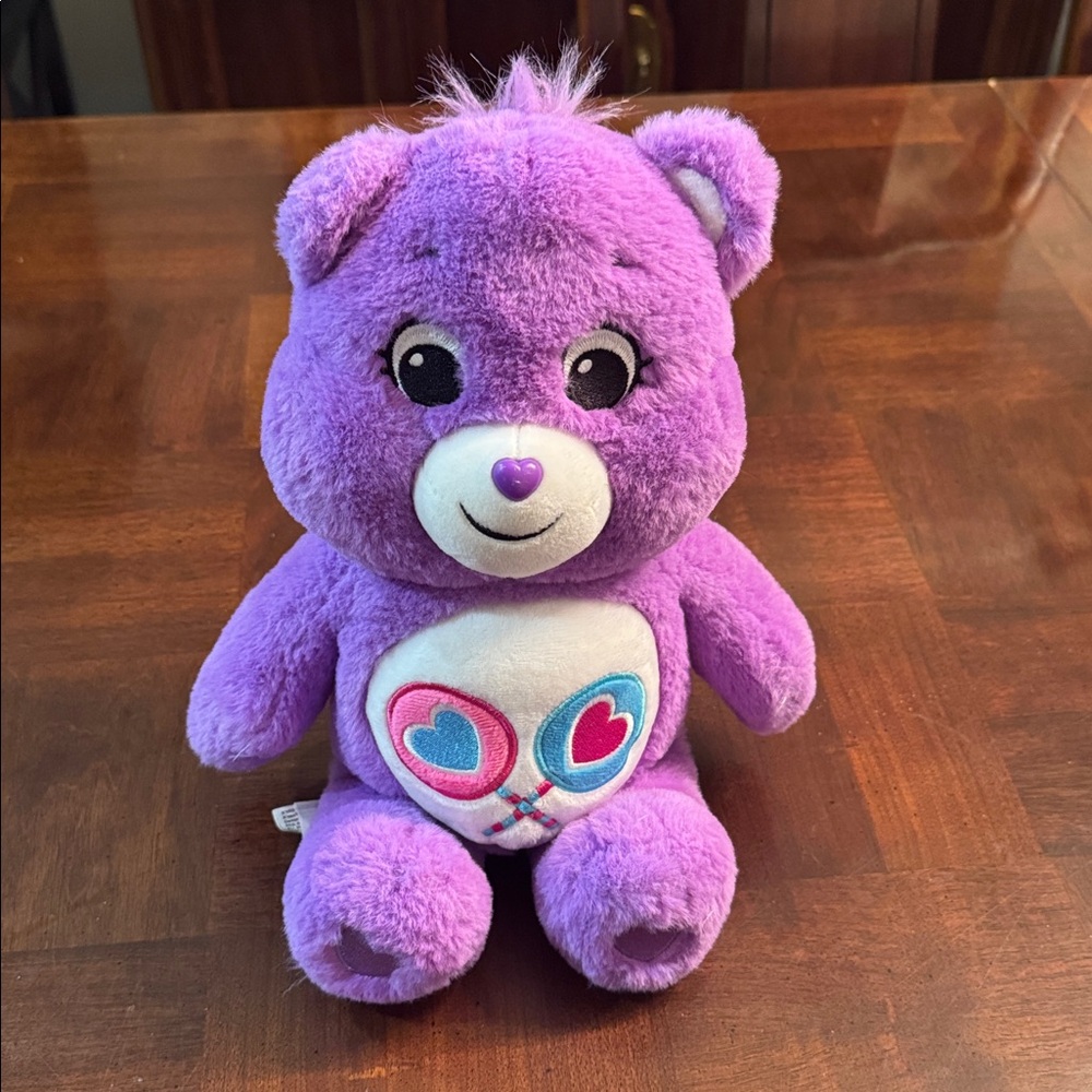 14” Care Bears Basic Fun Share Bear Purple 2021 Plush Toy Stuffed Lollipops